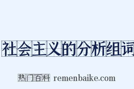 社会主义的分析组词是什么意思的图片
